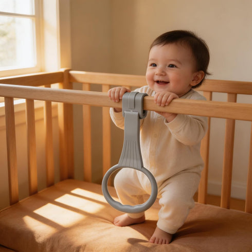 MHFOOU 4Pcs (2 2 Baby Playpen Pull up Rings,Pull up Rings for Playpen Baby Walking Exercise Assistant Tools for Infant