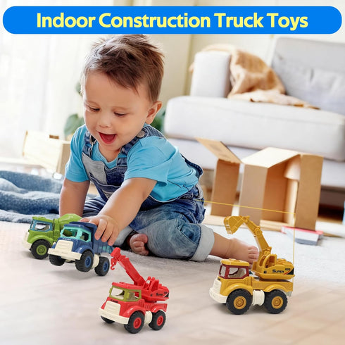 ZROPAW 2 3 4 5 Construction Toys for Toddlers Years Old, Sandbox Excavator Toy with Construction Truck Vehicles Dump