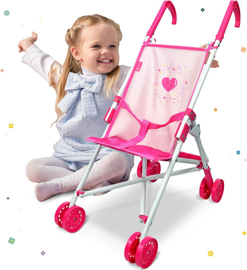 Anivia Baby Doll Collection Doll Stroller Heart Design Gifts for Toddlers and