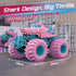 SUMEAUT 4WD 4-12, Pink Shark Waterproof RC Monster Truck Toys - Amphibious Remote Control Car All-Terrain Vehicle Toy