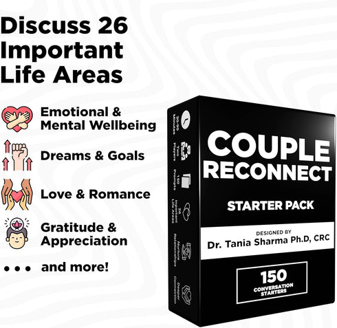 Life Sutra Couples Games, 150 Conversation Starters for Married Couples, Premium Gift for Wife or Husband