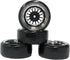 4PCS 1/10 RC Drift Car Tires, Smooth Hard Tyre Plastic Plating Wheel Rims Set for Traxxas HSP Tamiya HPI Kyosho On-Road