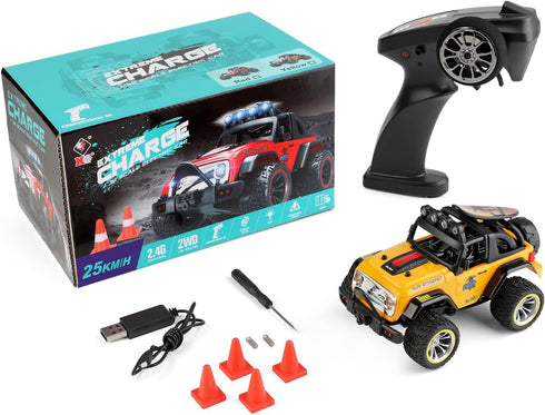 Wltoys 32221 1/32 RC Car, 25km/h Brushed RC Crawler, 2.4GHz All-Terrain Remote Control Car Gifts