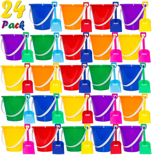Holady 5.28'' Inch Sand Beach Buckets Pail with Shovels,Sand Bucket Water Pail for