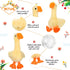 6 Pieces Goose Stuffed Animal: 6.3 Inch Plush White Light Yellow Toy, Soft Doll Birthday Gift