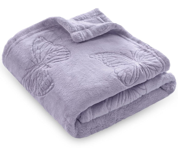 BORITAR Baby Blanket with Butterfly Design for Girls Ultra Soft Fleece Warm