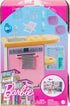 Barbie Furniture & Accessories Set, 10+ Pieces for Kitchen, Includes Dishwasher with Working Door & Sliding Rack