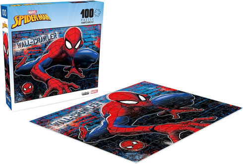 Buffalo Games - Marvel - Wall-Crawler - 100 Piece Jigsaw Puzzle for Families, Perfect for Game Nights