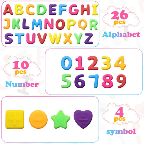 Alphabet Learning Toys for Kids, 40PCS ABC Toys for Ages 3-5, Educational Letter and Number Mochi Squishy Toys