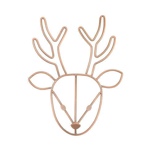 NoJo Deer Shaped Wire Nursery Wall Decor, Copper Finish