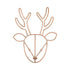NoJo Deer Shaped Wire Nursery Wall Decor, Copper Finish