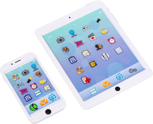 3pc Tech Set for American 18" Dolls with Cell Phone, Computer Tablet, and Accessory Bag - Premium Durable Metal