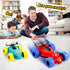 3-4 Cars,2 360 3 Toddler Monster Truck Toys,Dinosaur Toys for Ages Friction Spin Stunt Race PCS Push and Go Baby Toy