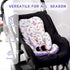 Pack Set Pea Pod of Baby Car Seat Head Support and Nursing Pillow Cover with Beautiful Buitterfly Patterns