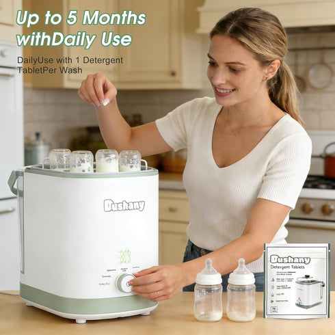 Dushany 150 Momcozy Descaling Tablets PCS for Baby Brezza Grownsy Papablic Momfann Bottle Washer - Detergent Tablets