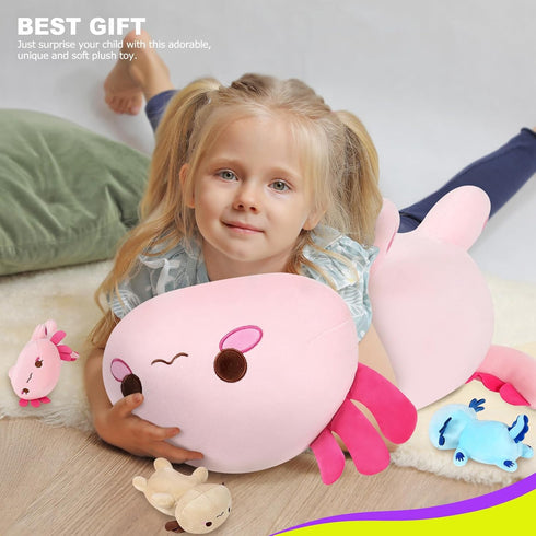 Mommy 19.7" 3 Tummy, 4 Onsoyours Axolotl Stuffed Animal with Baby Axolotl Plushies in Piece of Cute Axolotl Plush
