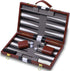 Backgammon Sets for Adults - 15 Inch Brown Classic Board Game with Premium Leather Case, Portable