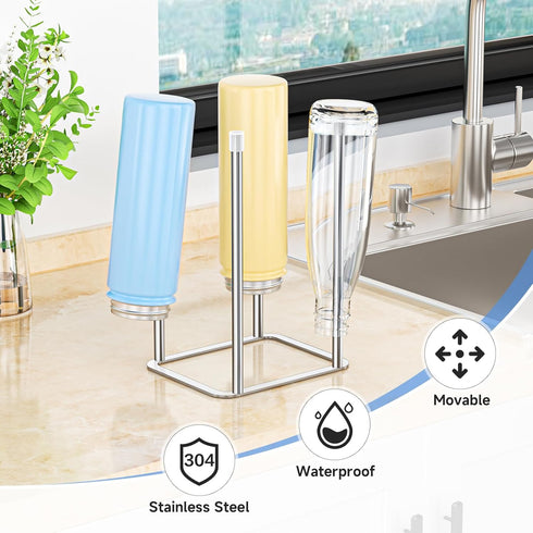 Water Bottle Drying Rack, Stainless Steel Bottle Dryer Rack, Baby Bottles Rack Dryer, Cup Drying Rack, Reusable Bag