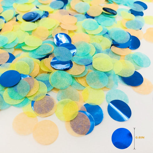 40 Pack Dinosaur Balloons, 12 Inch Orange Light Blue Fruit Green Latex with Confetti for Baby Shower Party