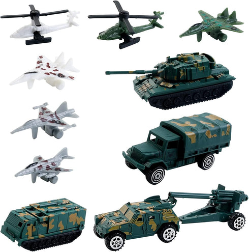18 Inches deAO Aircraft Carrier Toy with Scale Model Warplanes Warships Military Vehicles Battleship Helicopter Planes