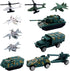 18 Inches deAO Aircraft Carrier Toy with Scale Model Warplanes Warships Military Vehicles Battleship Helicopter Planes