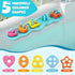 JoiTale Set, Baby Bath Toys, Mould Free Silcone Shape Sorting & Stacking Bath Toy No Hole No Mold Silicone Color