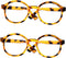 Toyvian 2pcs Clear Glasses for Kids DIY Doll Supplies, Round Retro Decorative Glasses
