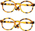 Toyvian 2pcs Clear Glasses for Kids DIY Doll Supplies, Round Retro Decorative Glasses