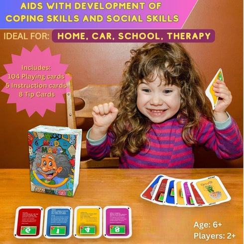 Thought-Spot: MAD SMARTZ - Interpersonal Skills Card Game for Anger & Emotion Management, Educational Toy for Kids