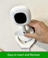 Wall Mount for Nanit Pro Flex Stand, Portable Device Mount, Easy Insert and Removal, Low Profile, Made in USA, White
