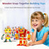 YECHISY Playset, Wooden Snap-Together Building Toys: STEM Building Blocks, Robot Take Apart Fine Motor Skill Montessori