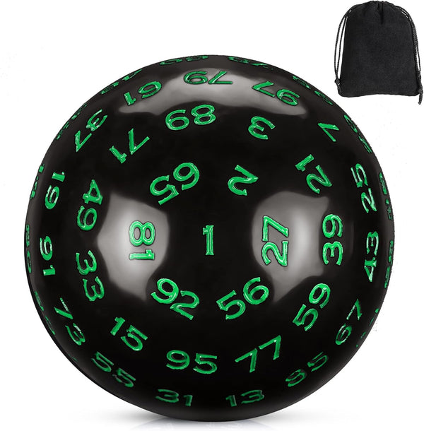 Sumind 100 Sided Polyhedral Dice Single D100 Game Dice 45 mm 100