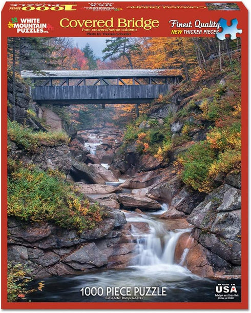 White Mountain Puzzles Covered Bridges 1000 Piece Jigsaw Puzzle