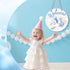 Penitue Baby Welcome Sign, Gender Reveal Wooden Hanging Hello World Wreath Newborn Name Birth Announcement Board