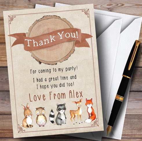The Card Zoo Woodland Baby Forest Animals Fox Party Thank You Cards