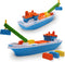 Toyland 41cm (16") Colourful Cargo Ship with Moveable Doors, Crane & 6 Plastic