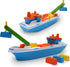 Toyland 41cm (16") Colourful Cargo Ship with Moveable Doors, Crane & 6 Plastic
