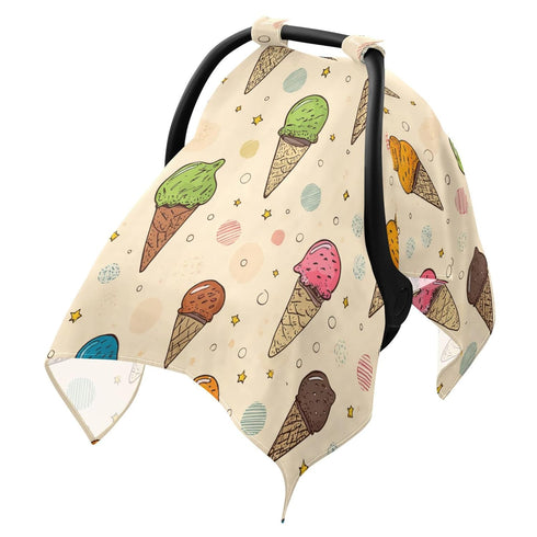 Mazeann Summer Retro Ice Cream S Car Seat Cover Baby Breathable Soft Infant