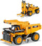2-in-1 Construction Vehicle Building Blocks Set: Convertible Mining Dump Truck & Forklift
