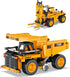 2-in-1 Construction Vehicle Building Blocks Set: Convertible Mining Dump Truck & Forklift