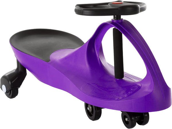 Wiggle Car Ride on Toy - No Batteries, Gears, or Pedals, Outdoor Ride Ons for Kids 3 Years and Up by Lil' Rider (Purple)