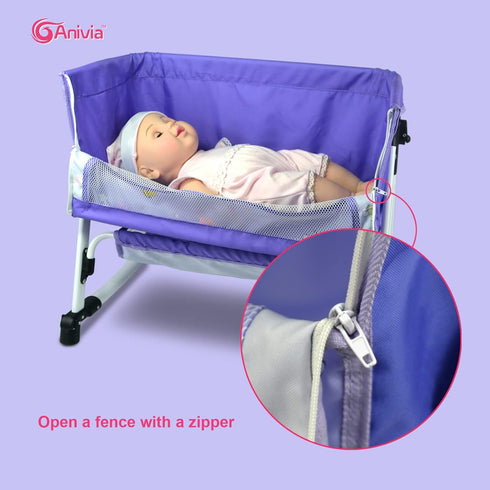 2 18 inches (DP601PURPLE) Anivia Doll Bed Furniture Function Toy, Doll Bed and Doll Swings Together for Baby Dolls