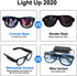 YouRfocus Wireless LED Light Up Glasses, Glow in the Dark for Rave Party, EDM, Blue