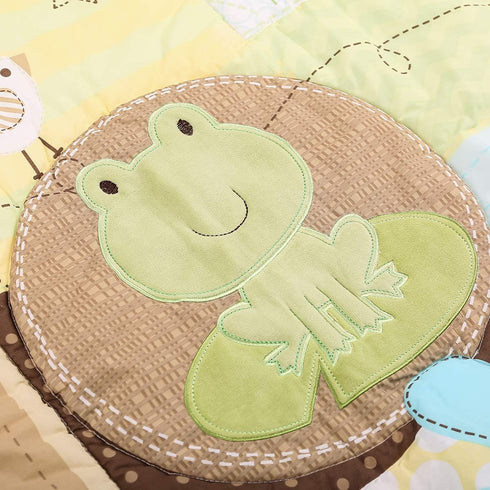 CribMATE 1 PC Nursery Crib Quilted Comforter Baby Girl Baby Boy Crib Bed Quilt/Comforter Baby Gift Idea (Green