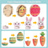 HUZU Easter Snap Builders, Easter Basket Stuffers Bunny, Carrot, Egg, Chick Wooden Puzzle Toy, Basket Essentials Take