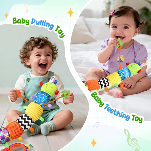 CAHILON 0-6 6-12 Tummy Musical Caterpillar Baby Toys Months, Multi-Functional Sensory Time Toys for Newborn Infants
