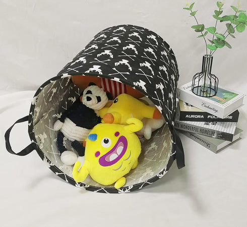KUNRO Large Sized Waterproof Storage Basket - Organizer Bin Laundry Hamper for Nursery Clothes Toys (Deer)