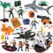 Pirate Action Figures Playset with Boat, Treasure Chest, Cannons, Shark, Pirate Ship