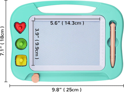 SGILE Magnetic Drawing Board for Kids - Colorful Erasable Doodle Board with Magnet Pen, Educational Learning Toy