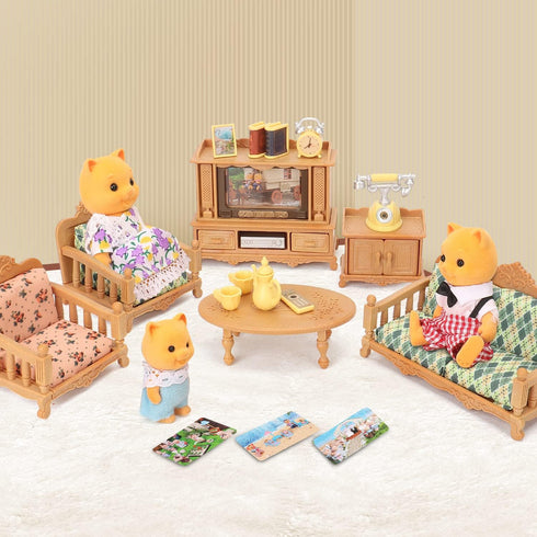 Dollhouse Furniture Set for Kids Toys, Miniature Doll House Accessories for Pretend Play, Boys Girls & Toddlers Age 3+